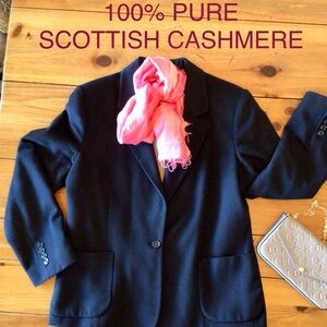GORGEOUS 100% SCOTTISH CASHMERE BLAZER /EXCELLENT CONDITION / WOMEN’S BLACK